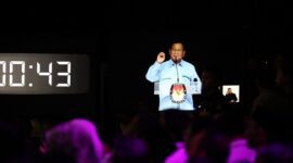 Acara debat kelima Pilpres 2024 yang digelar di Jakarta Convention Center (JCC), Jakarta.  (Dok. TKN Prabowo - Gibran)