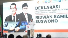 Deklarasi Ridwan Kamil (RK) dan Suswono sebagai pasangan calon Gubernur dan Wakil Gubernur Jakarta pada Pilkada 2024. (Dok. Tim Media Gerindra)