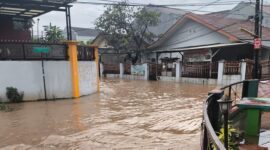 Banjir di wilayah Kota dan Kabupaten Bekasi, Jawa Barat. (Facebook.com @Badan Nasional Penanggulangan Bencana )
